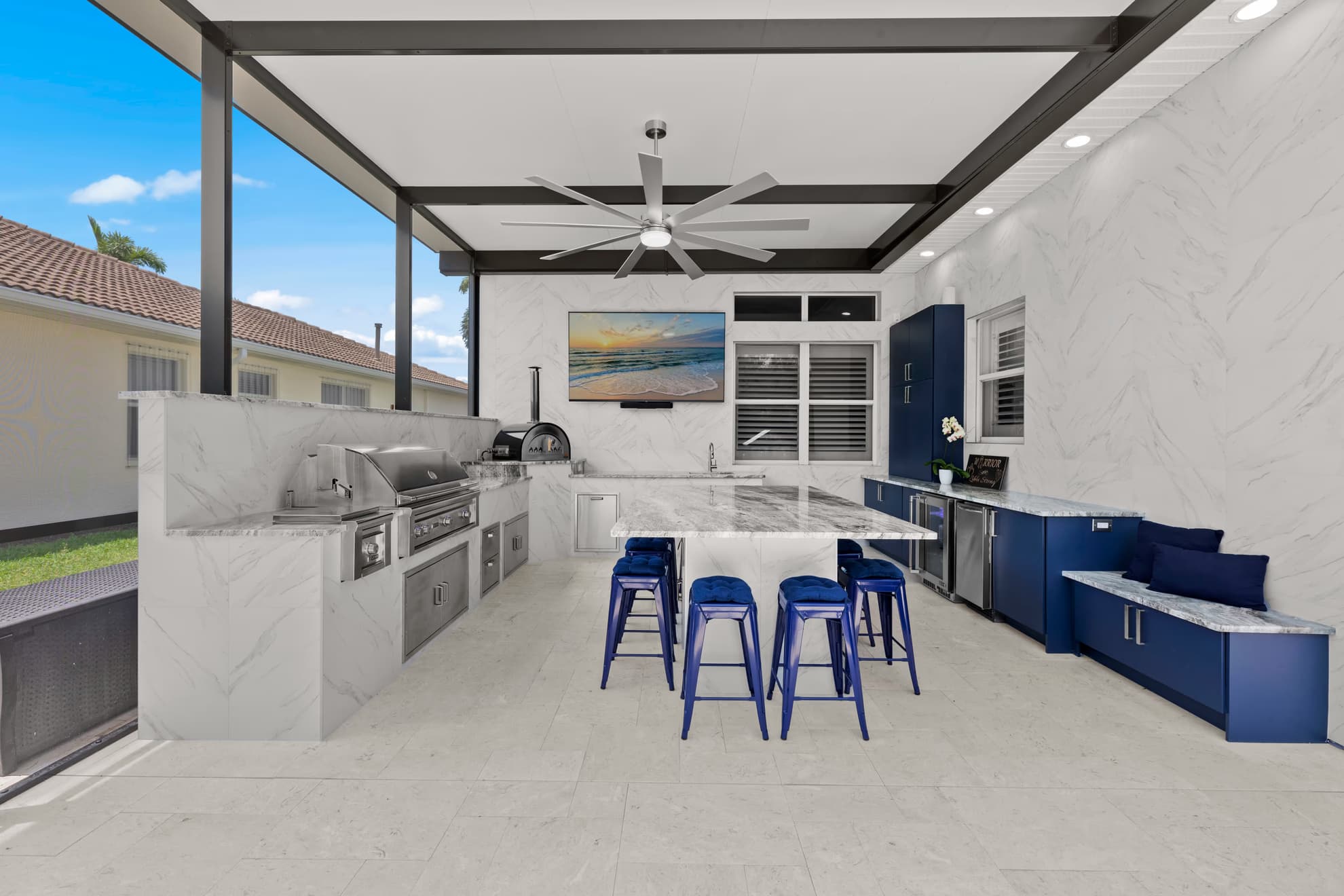 Outdoor Kitchen Counters, Framing, and Finishes That Survive Salt Air and Humidity