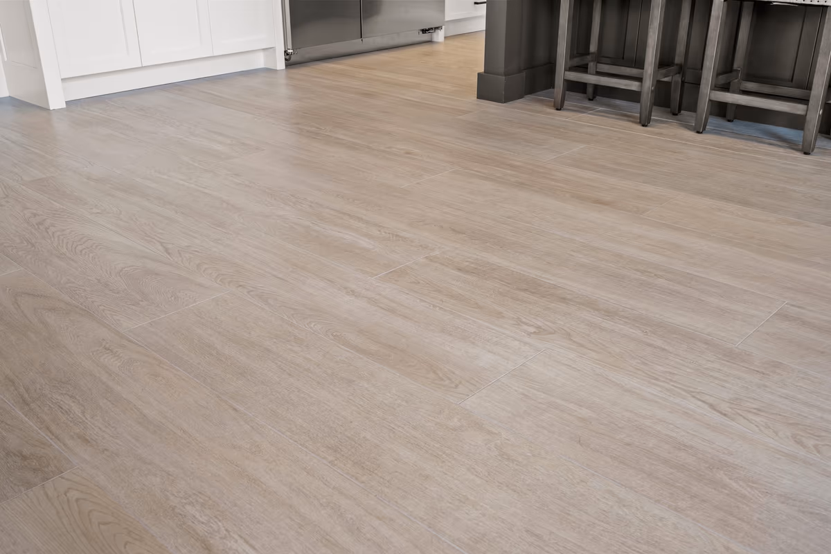 Luxury vinyl plank flooring installed by HomeWorks